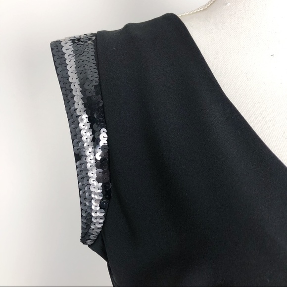 Blugirl Sequined Cap Sleeve V-Neck Shift Dress - Picture 6 of 8